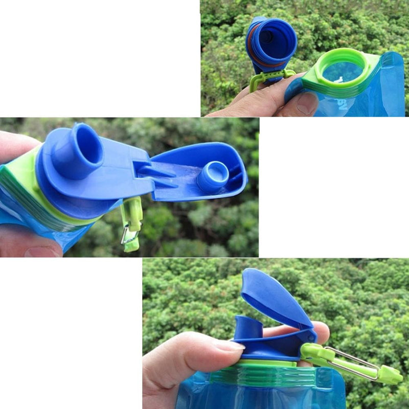 Reusable 700mL Sports Travel Collapsible Water Bottle