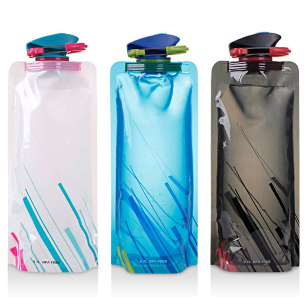 Reusable 700mL Sports Travel Collapsible Water Bottle