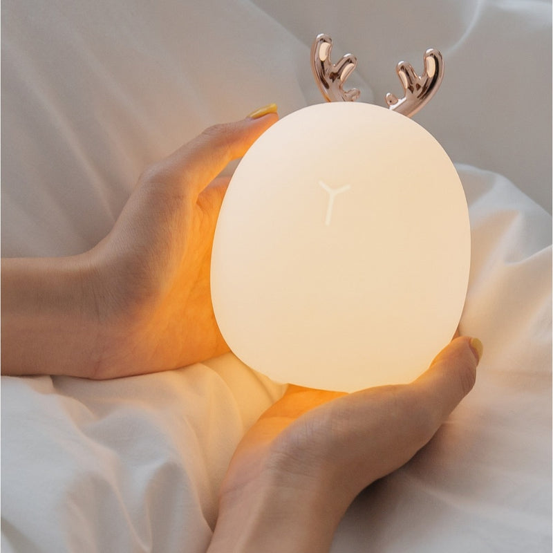 Dimmable LED Night Light Silicone Animal Cartoon Lamp