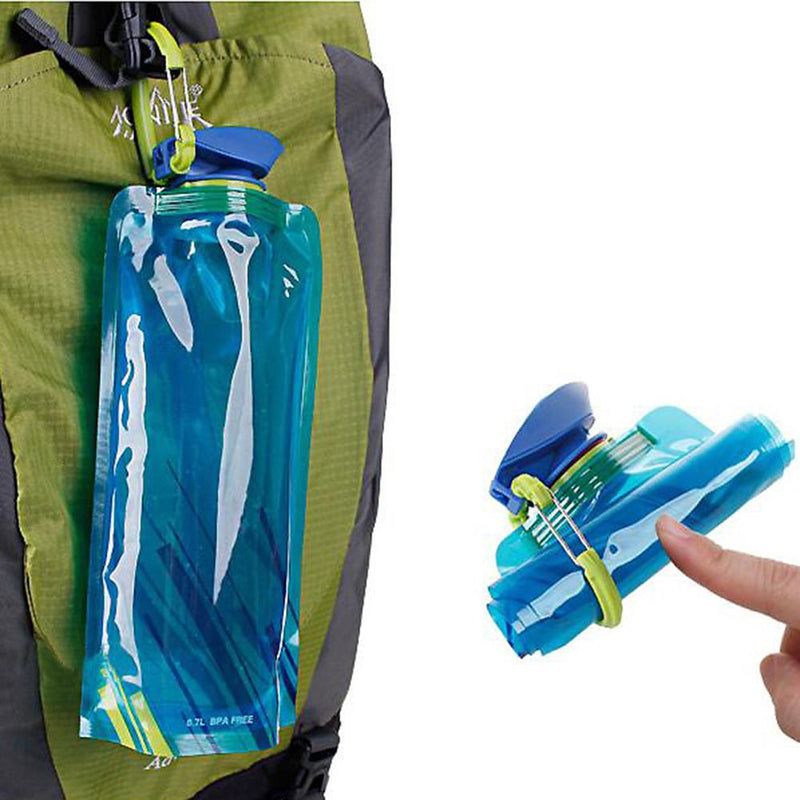 Reusable 700mL Sports Travel Collapsible Water Bottle