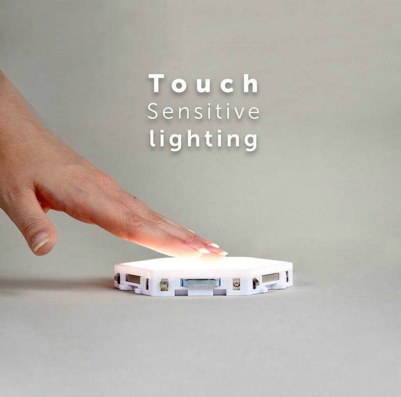 Hexagonal Lamps Modular touch sensitive lighting