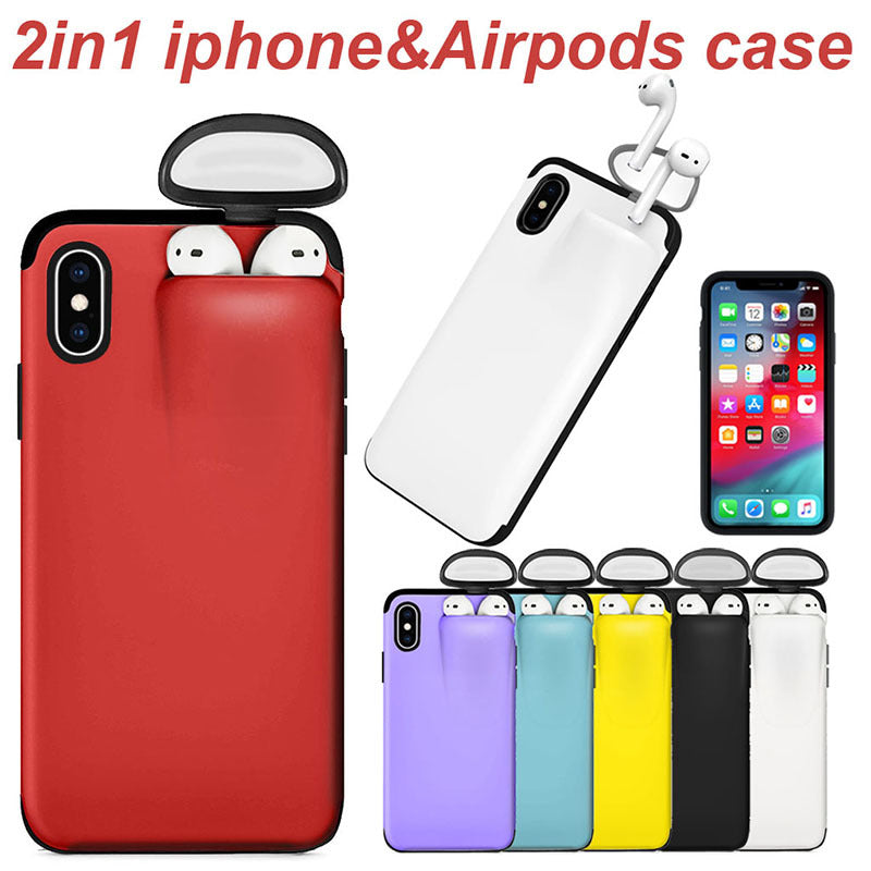 Iphone Case with Airpods Holder