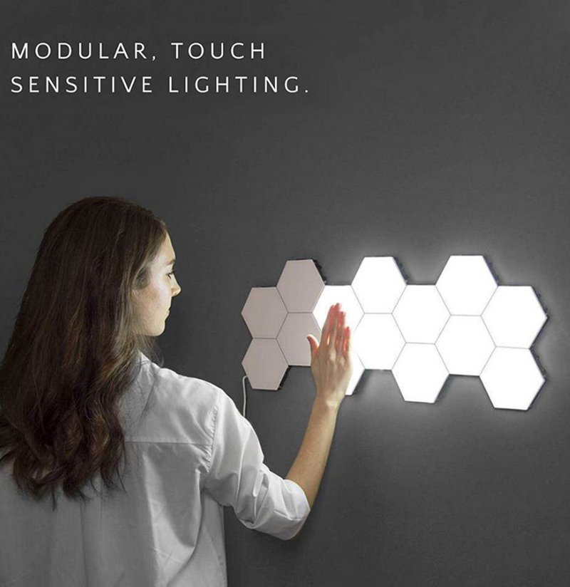 Hexagonal Lamps Modular touch sensitive lighting