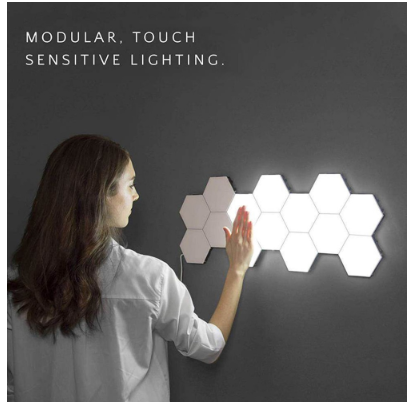 Hexagonal Lamps Modular touch sensitive lighting