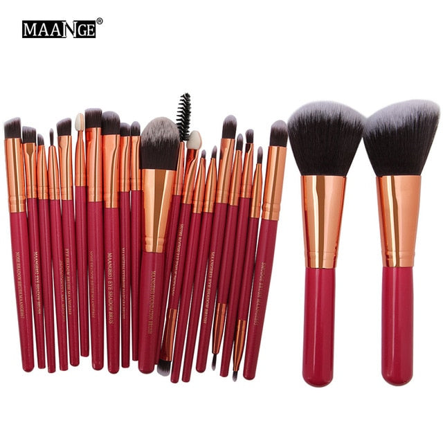 MAANGE 20/22Pcs Beauty Makeup Brushes Set Cosmetic Foundation Powder Blush Eye Shadow Lip Blend Make Up Brush Tool Kit Maquiagem