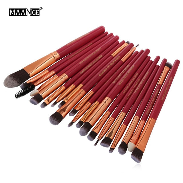 MAANGE 20/22Pcs Beauty Makeup Brushes Set Cosmetic Foundation Powder Blush Eye Shadow Lip Blend Make Up Brush Tool Kit Maquiagem